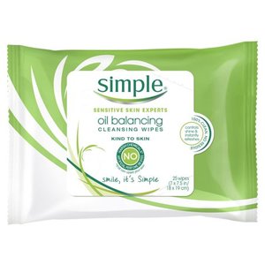 lot 87656 image: Lot of 5 Simple Oil Balancing Cleansing Wipes 7 Ct