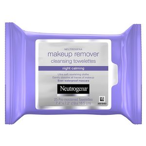 lot 87704 image: Neutrogena Makeup Remover Night Calming Cleansing Face Wipes, 25 ct
