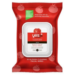 lot 87756 image: Yes To Tomatoes Clear Skin Blemish Clearing Makeup Remover Wipes, 30 Count