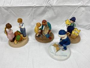 lot 9770 image: Four Seasons Porcelain Figurines - by Jessie Wilcox Smith - Handpainted Fine Porcelain - AVON Good housekeeping - Collectible