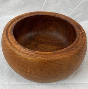 lot 9788 image: Teak Wood Bowl - KALMAR - Made in Thailand - 9.5 diameter