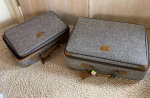 lot 9824 image: Two Piece Luggage Set - Large one has wheels - Very Clean inside