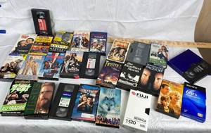 lot 9886 image: Lot of VHS Tapes and Movies - Various Titles - Local Storm Video KSN Rare