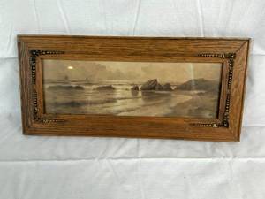 lot 9895 image: Vintage Landscape Photographic Print no 02978 made only by the R.M.M. Co. beautiful frame This one is rare