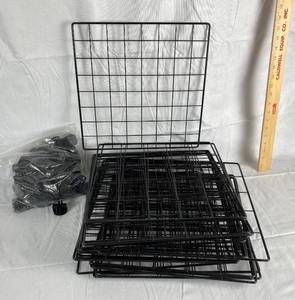 lot 9919 image: 25 Panels - Wire Cube Storage and Modular Organizer Closet Organizer Set w Connectors