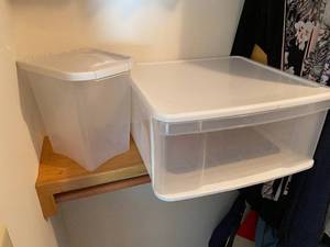 lot 9921 image: Lot of 2 Storage Drawer Units - One lg, one sm. Clean