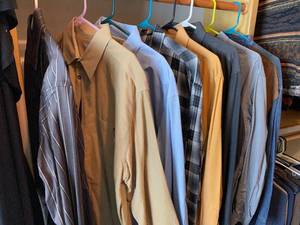 lot 9926 image: Lot of Mens Designer Shirts - Size XL - Robert Comstock, POLO, LAZO (Italian), Roundtree & York
