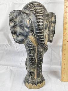 lot 9676 image: Unique Style TALL Elephant Sculpture Figure - Fancy 16 tall