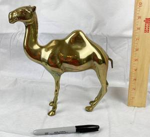 lot 9679 image: Brass Camel Statue - Approx 10 tall - Heavy and bigger than it looks in the pics