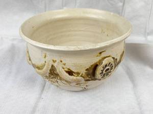 lot 9681 image: Special Stoneware Pottery Bowl - signed by the artist