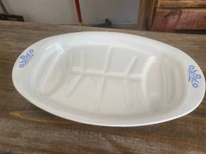 lot 9718 image: RARE Corningware P-19 Platter - Blue Flower Pattern - Hard to find