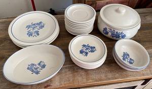 lot 9723 image: PFALTZGRAFF - Blue Flower Dishes Set w Rare Pieces Yorktowne 9 Casserole with Lid USA  and more