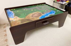 lot 9733 image: Imaginarium Train Table w Storage Drawer - Excellent Condition