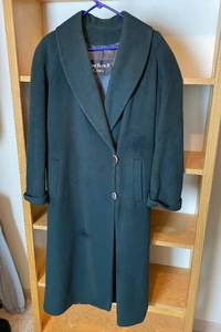 lot 9935 image: Vintage Anne Klein II Coat - 100% Merino Wool, Dark Green - size Medium or a snug large