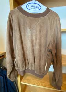 lot 9980 image: Mens Leather Suede Long Sleeved Shirt size Large from Haveners of Wichita - WOW