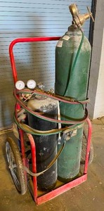 lot 3345 image: Welding Kit with Torch & Bottles