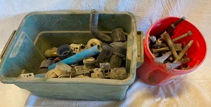 lot 3353 image: 2 Containers Full of Misc. Auto Body Shop Repair Items and Tools - see pics