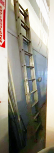 lot 3364 image: Tall Extension Ladder and Lot of Pipe - See Photos
