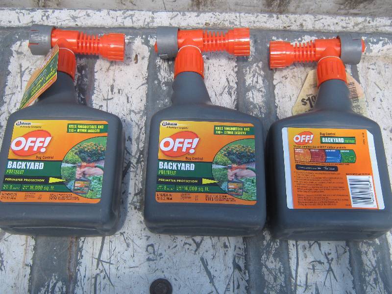 lot 7035 image: 3 ct. lot Off Bug Control Backyard 16,00 sq. ft. coverage per bottle last up to 8 weeks