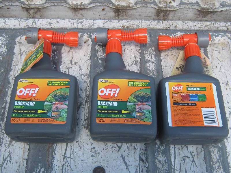 lot 7036 image: 3 ct. lot Off Bug Control Backyard 16,00 sq. ft. coverage per bottle last up to 8 weeks