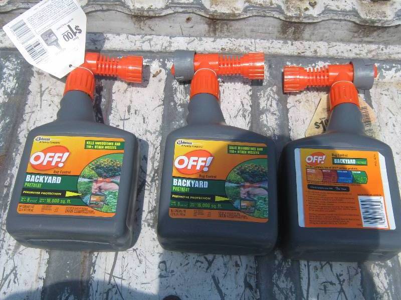 lot 7037 image: 3 ct. lot Off Bug Control Backyard 16,00 sq. ft. coverage per bottle last up to 8 weeks
