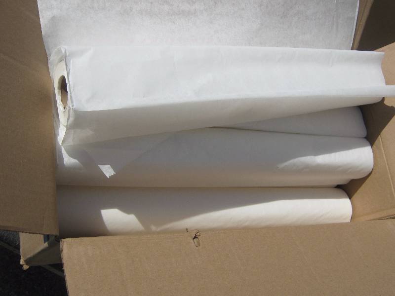 lot 7046 image: Tidi Products Exam Table Paper 916213 Exam Table Barriers Crepe 21 x 125 ft. White 12 rolls per case- Great Packing Material
