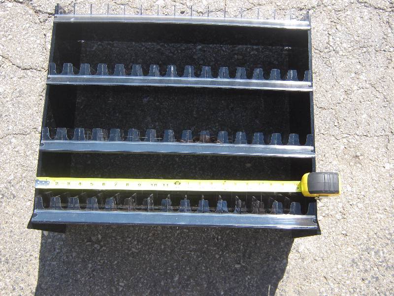 lot 7050 image: Organizer rack display 22 tall x 24 wide, 60 angled cubbies, great for craft supplies, model paints