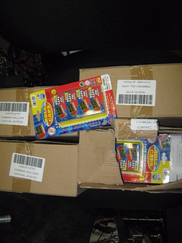 lot 7081 image: 4 cases Roll Caps, each case has (24) 4-packs, individually packaged for reSale