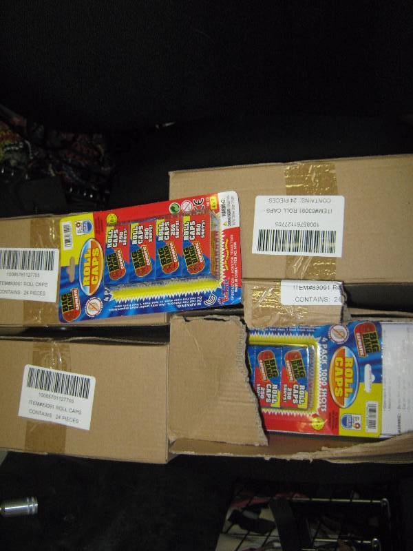 lot 7082 image: 4 cases Roll Caps, each case has (24) 4-packs, individually packaged for reSale