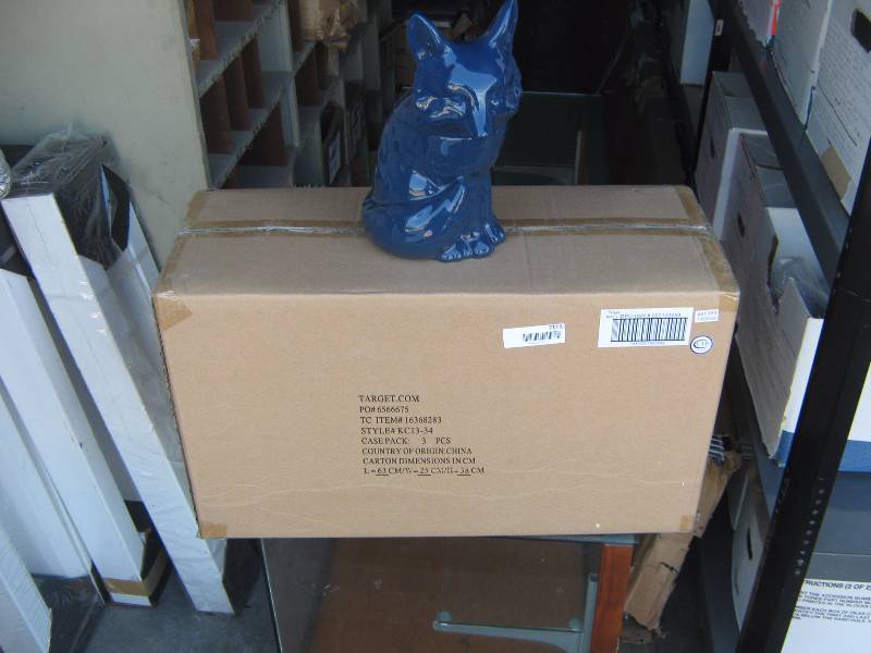lot 7148 image: 3 ct. lot Blue Fox Cookie Jars from Target