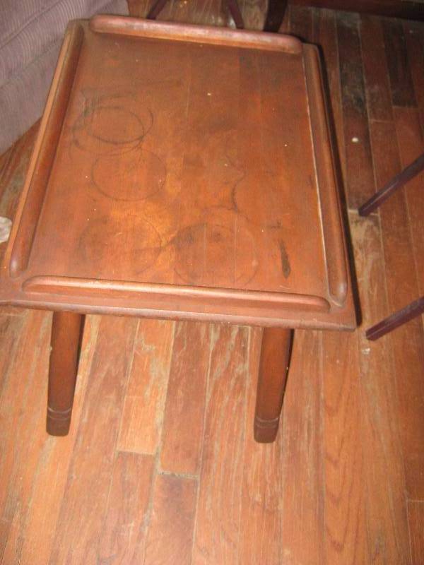 lot 7150 image: Wooden end table, 18 x 24 x 19 tall