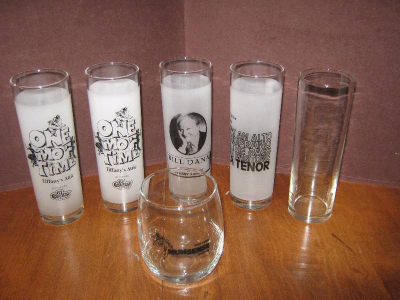 lot 7180 image: 6 ct. lot Playhouse promotional glasses