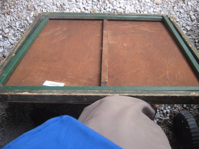 lot 7226 image: Wooden Card Table 28-12 square x 26 tall