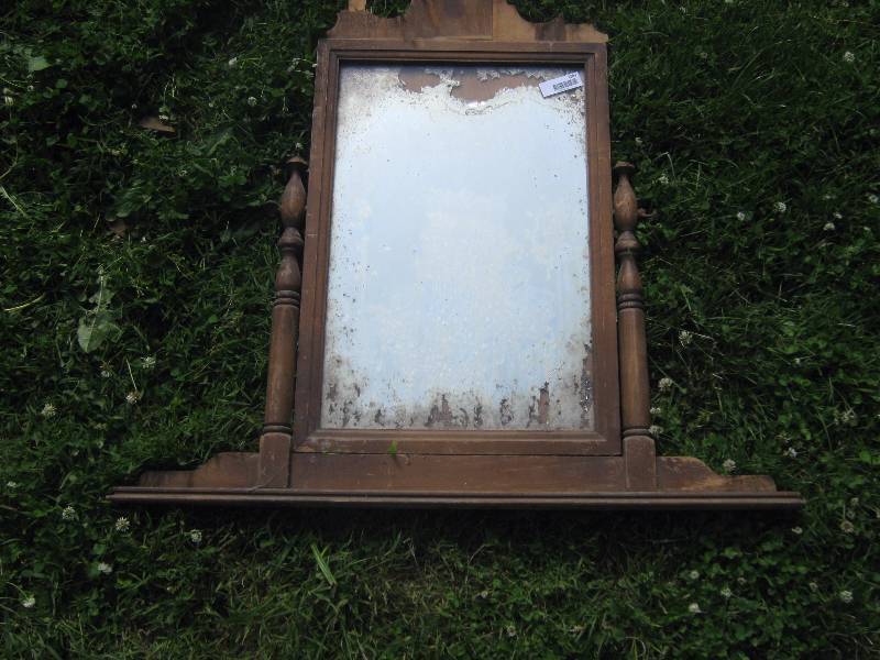 lot 7283 image: Vintage mirror with Wooden Frame