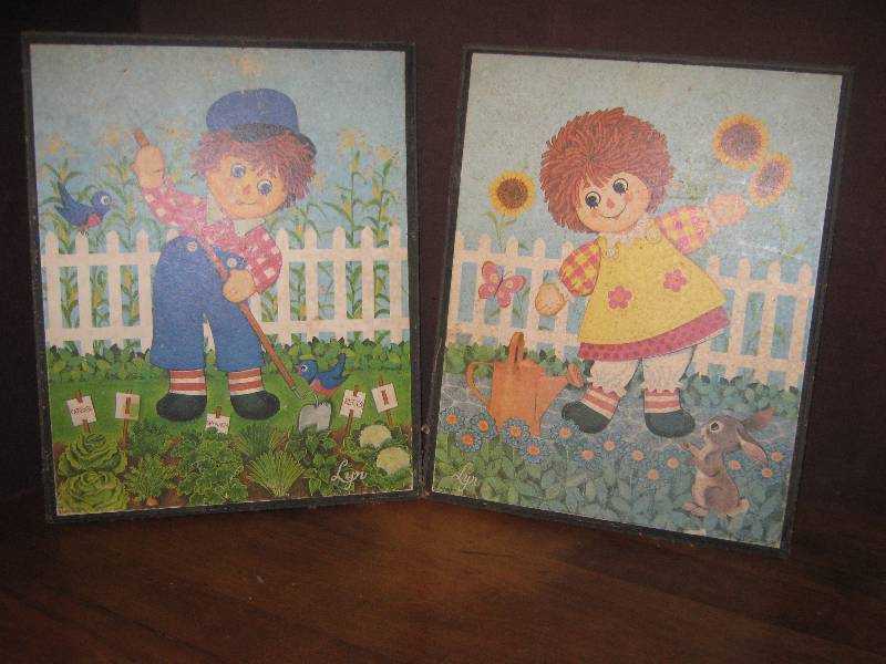 lot 7297 image: 2 ct. lot Raggedy Ann and Andy Pictures