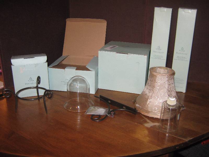 lot 7309 image: Party Lite lot Candle Shade, Reed Diffuser refills Grapefruit Fresh, Votive Holder, Hanging Votive Holder
