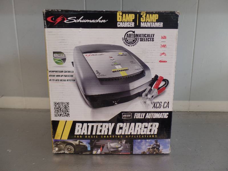 lot 1077 image: SCHUMACHER 6AMP CHARGER 3AM MAINTAINER FULLY AUTOMATIC