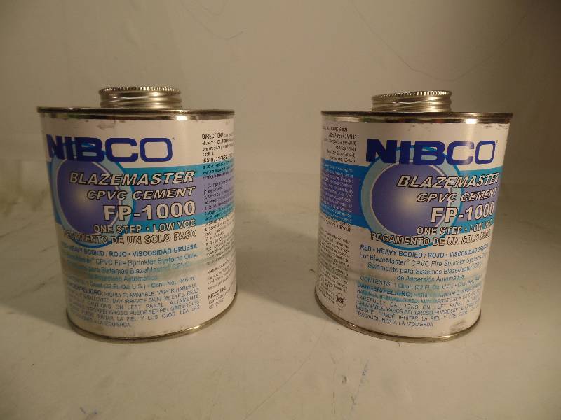 lot 1211 image: LOT OF 2 NIBCO BLAZEMASTER CPVC CEMENT FP-1004