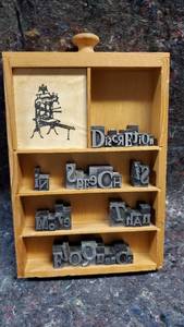 lot 1507 image: Wall Art. Type Setters Sign