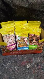 lot 1555 image: HUGE Emoji Assortment Wet Wipes, Fragrance Free, Lot of 100 (12 wipespackage)