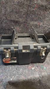 lot 1567 image: Black and Decker Tool Box With Removeable Tray and Two Lid Compartments