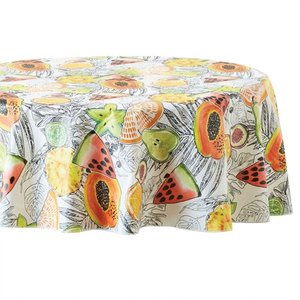 lot 1594 image: Mainstays Fruit Vinyl Tablecloth, 70 Round