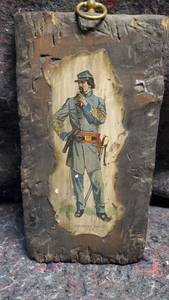 lot 1644 image: Vintage Civil War Infantry Officer Wall Decor