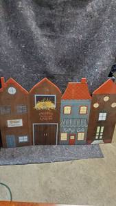 lot 1696 image: Wooden Fold Up City Scene