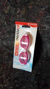 lot 1786 image: Dolfino Premier Blue Kids Newt Swim Goggles