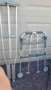 lot 1835 image: Pair of Crutcjes and Walker