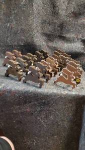 lot 1854 image: Lot of (11) Reindeer Pairs