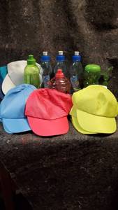 lot 1881 image: Lot of Hats and Water Jugs