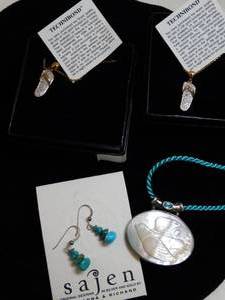lot 37216 image: Sajen Turquoise Earring  Dove  Sandal Necklaces
