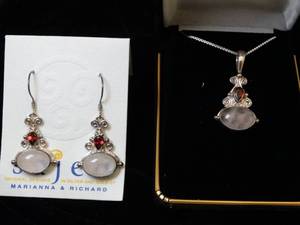 lot 37220 image: Beautiful Matching Sterling Earrings and Necklace by Sajen